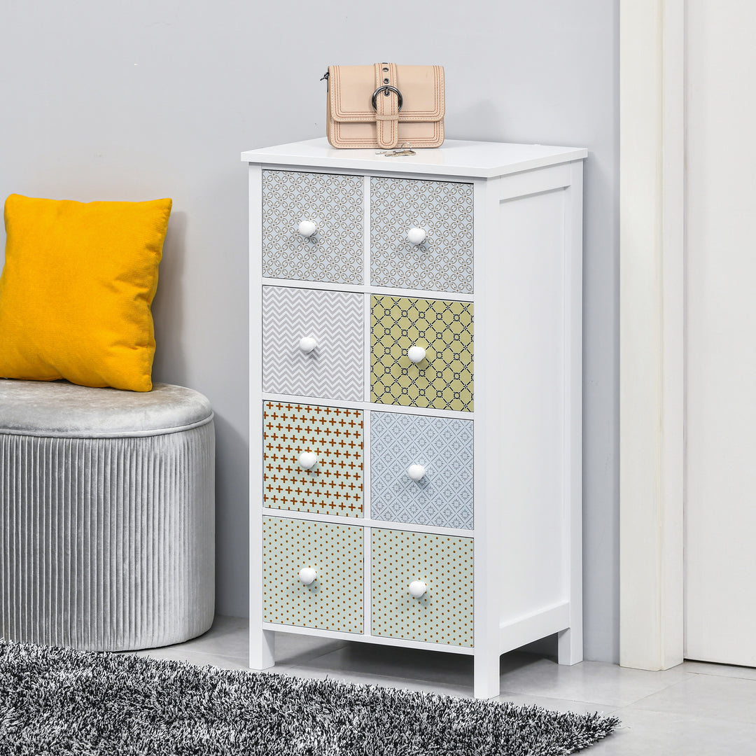 Chest of Drawers, 8 Drawer Dresser, Storage Organizer Unit for Bedroom, Bathroom