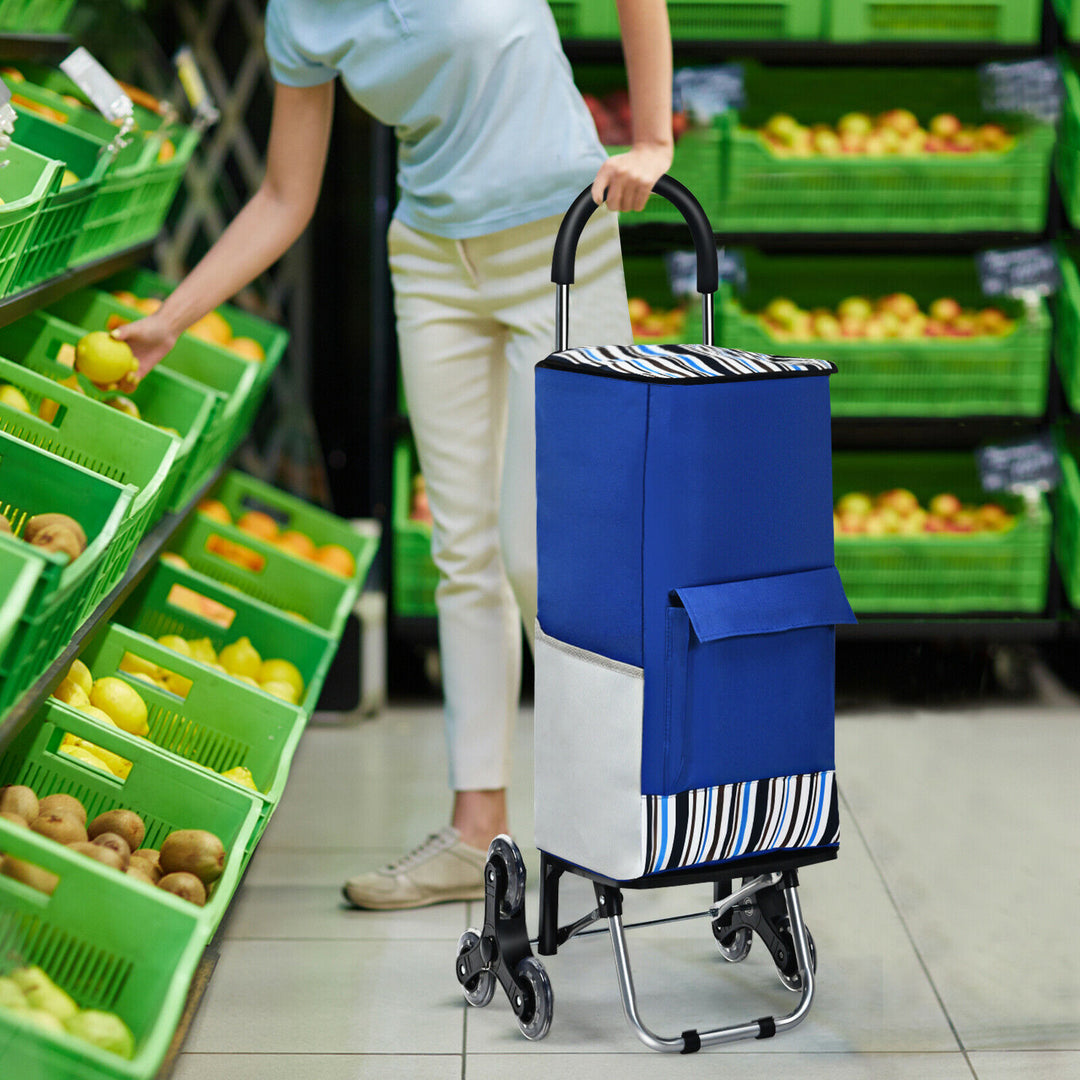 Foldable Stair Climber Shopping Trolley / Sack Barrow with Strap and Hooks