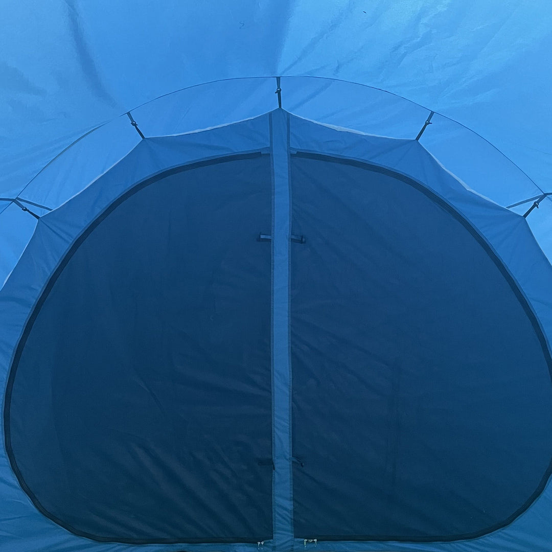 5-6 Man Tunnel Tent, Two Room Camping Tent with Sewn-In Floor, 2 Doors and Carry Bag, 2000mm Water Column for Fishing, Hiking, Sports