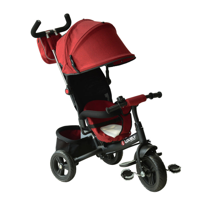 Baby Ride on Tricycle W/Canopy-Red