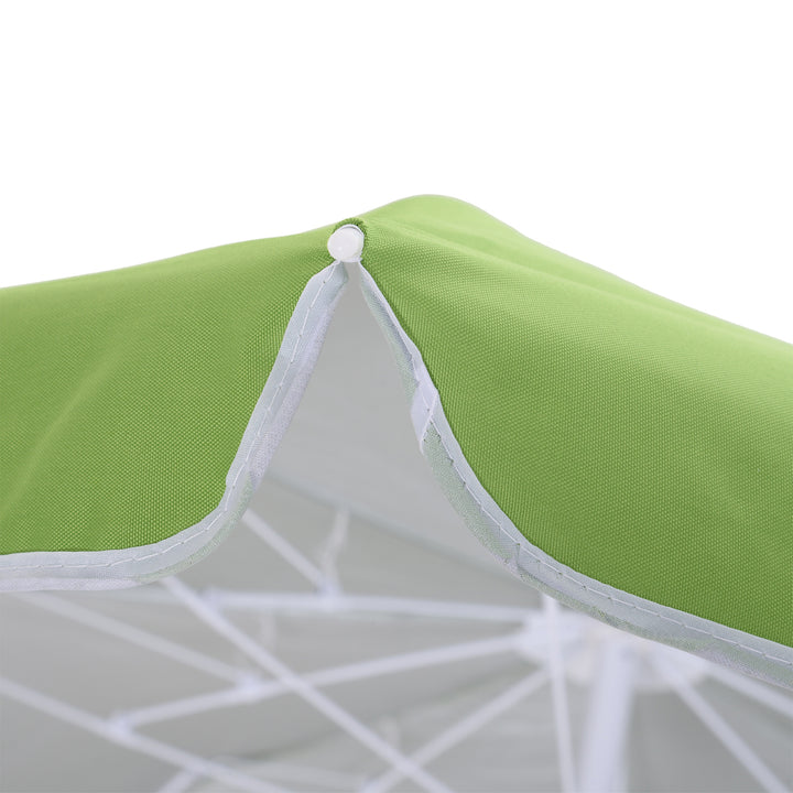 Tilted Steel Frame Beach Parasol- Green