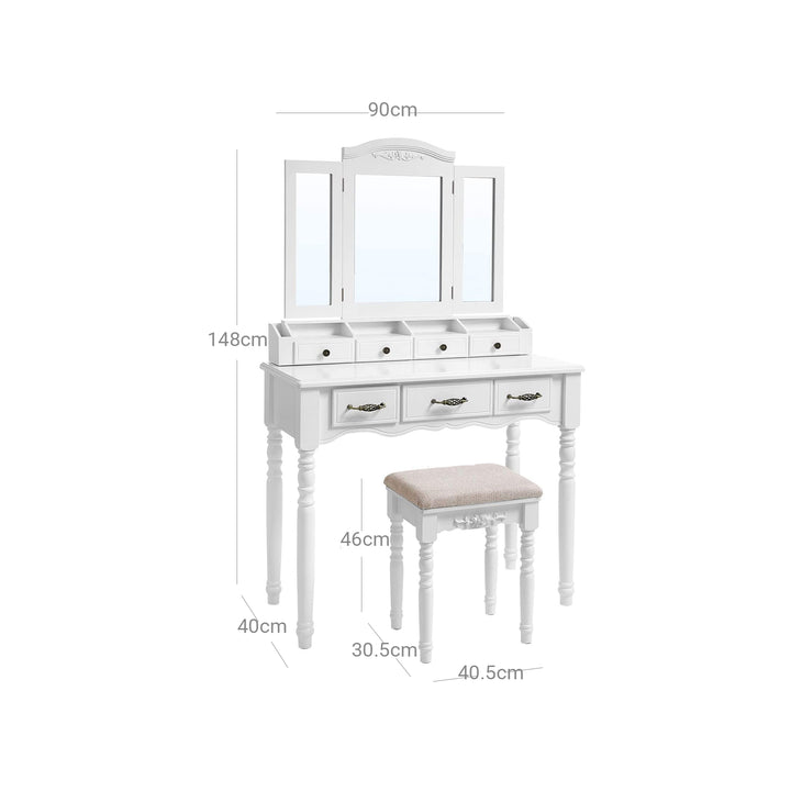 7 Drawers Makeup Table