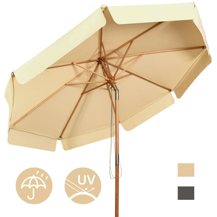 3m Garden Parasol Umbrella Garden Outdoor Sun Shade-Beige