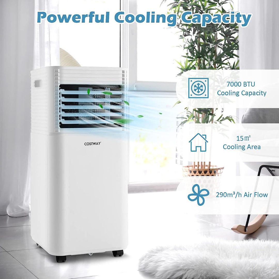 Portable Air Conditioner with 2 Wind Speeds and Timer-White