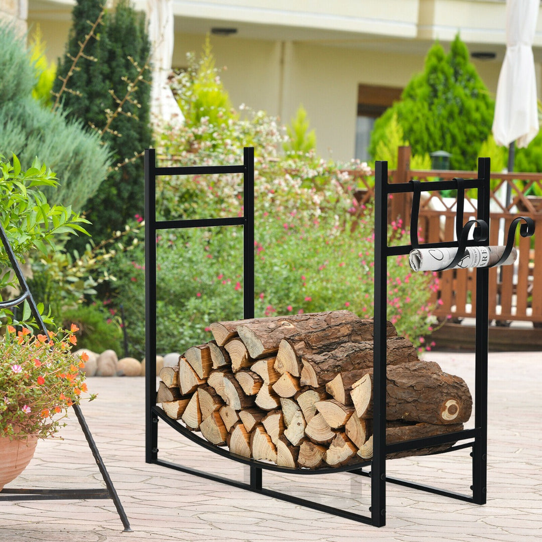 Wood Stacker Stand with Kindling Holders-33"