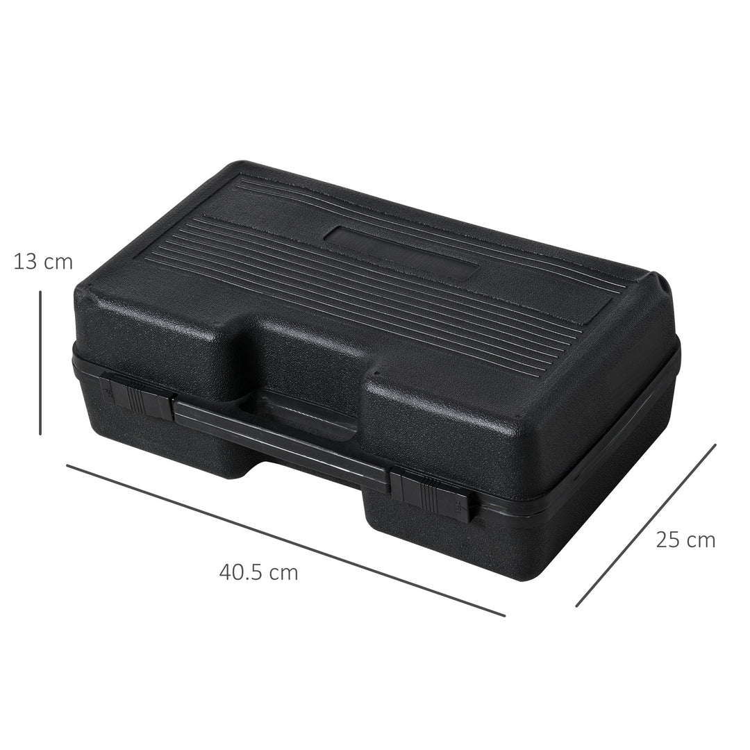 HOMCOM Adjustable Dumbbell Set of 2 with Solid Handle Portable Carry Case for Men and Woman Body Building Exercise Home Gym Office Black