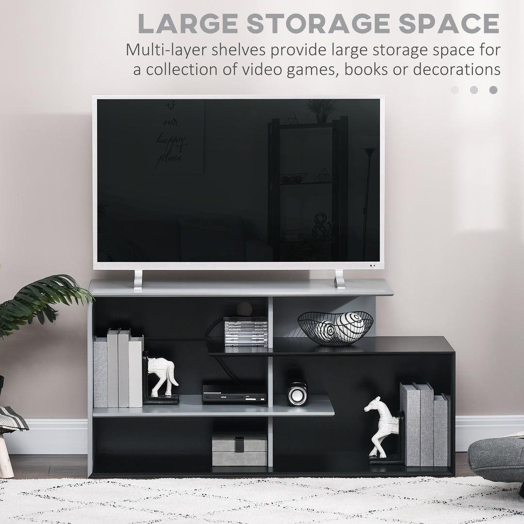 TV Unit Cabinet for TVs up to 32"-55", TV Stand with Storage Shelves for Living Room, Grey