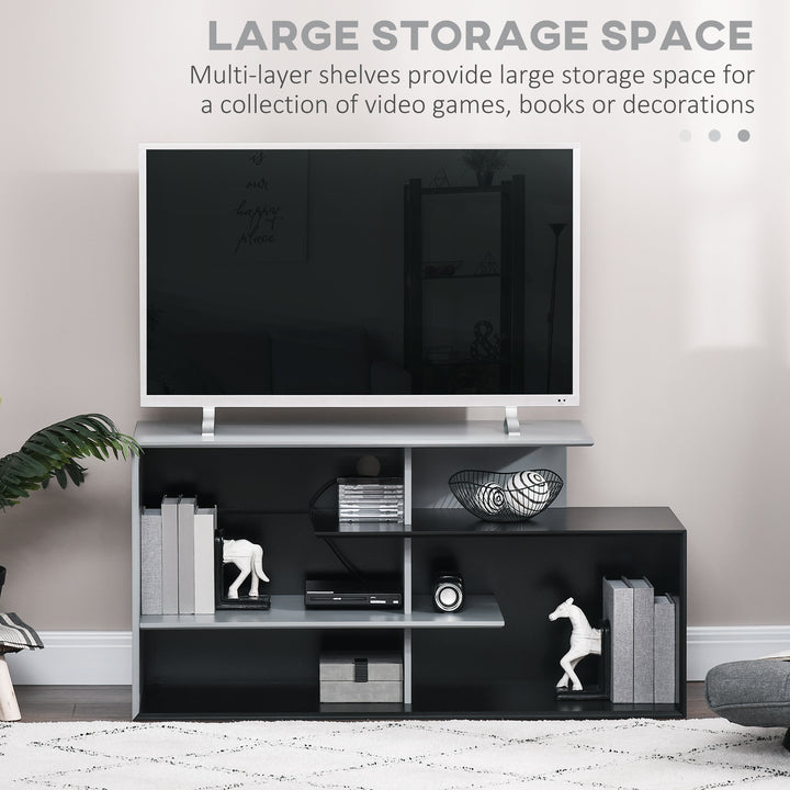 TV Unit Cabinet for TVs up to 32"-55", TV Stand with Storage Shelves for Living Room, Grey