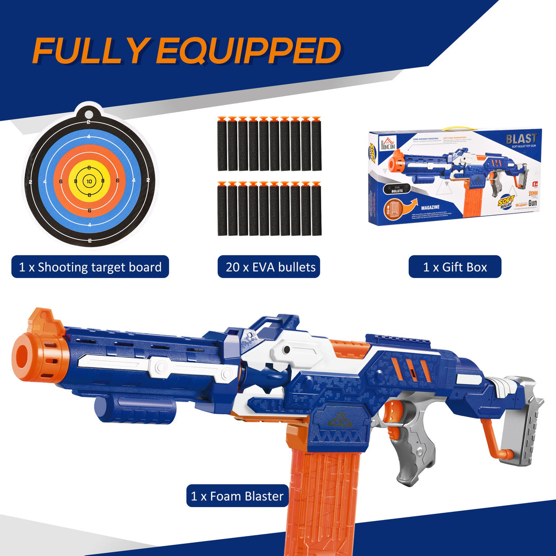 Toy Guns Automaitc Foam Blaster Gun with 20 Soft EVA Refill Darts Continuous Shooting Target Board for 8-12 years old