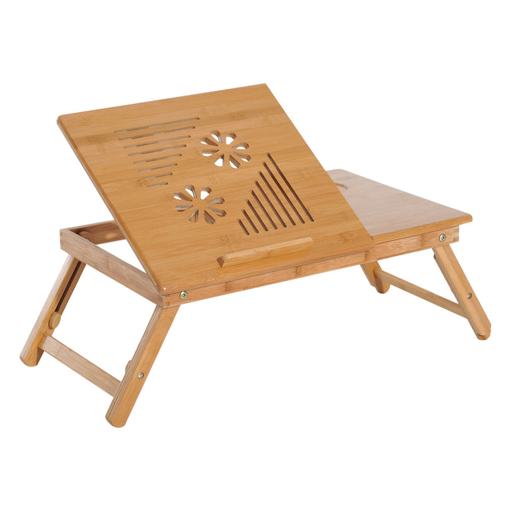Foldable Laptop Desk Portable Bamboo Laptop Desk with Drawer