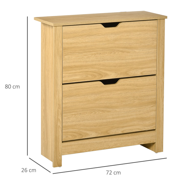 Shoe Storage Cabinet Modern Stylish Furniture Brown