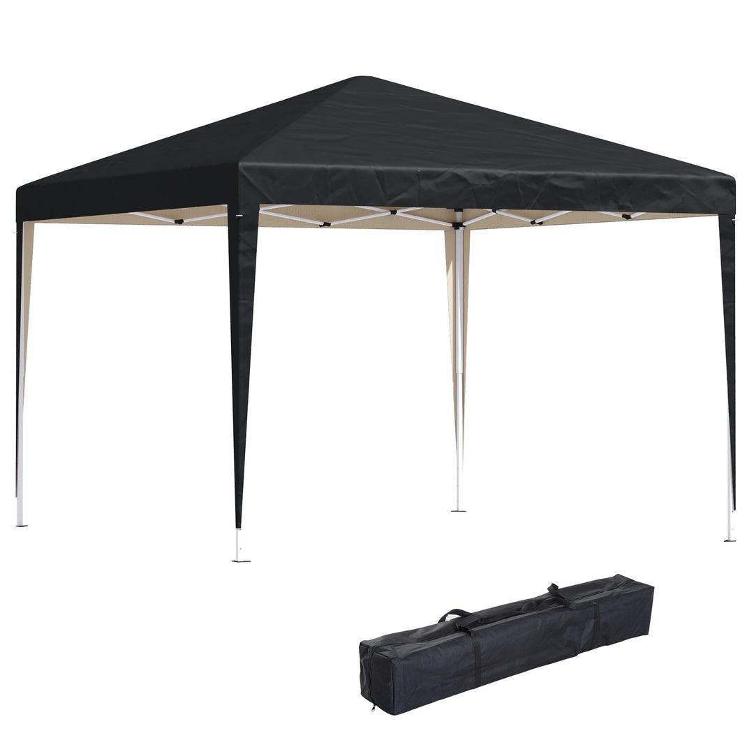 Garden Heavy Duty Pop Up Gazebo Marquee Party Tent 3 x 3m UV Protection - Black