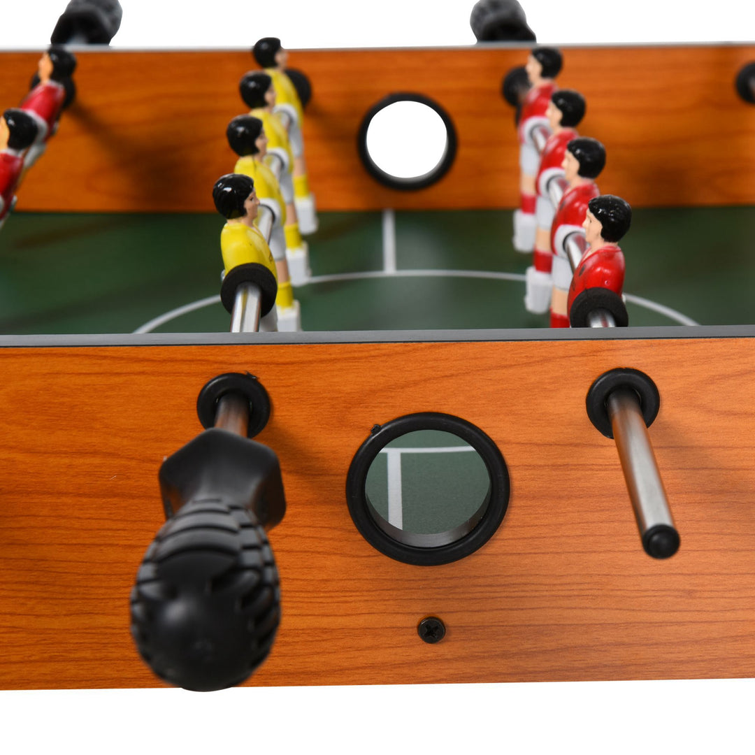 Soozier Foosball Table Heavy Duty  84.5cm for Arcades, Pub, Game Room, 8 Rods, 2 Balls