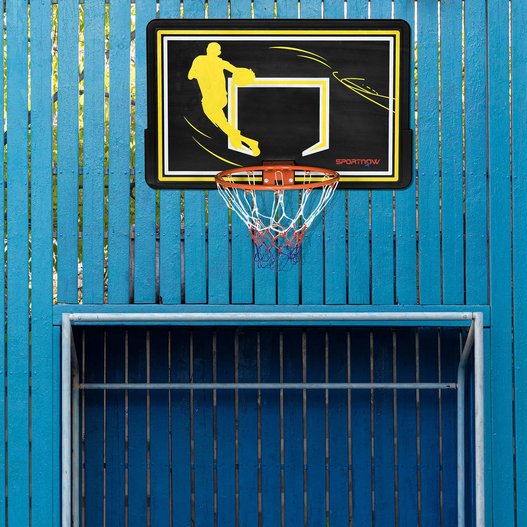 Wall Mounted Basketball Hoop Mini Basketball Hoop and Backboard for Kids and Adults, Outdoor and Indoor