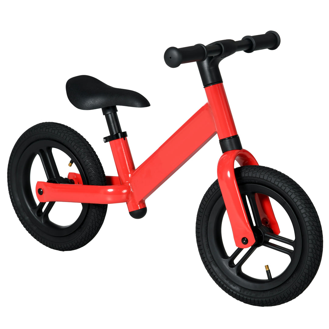 Kids Balance Bike, No Pedal Training Bike for Children with Adjustable Seat- Red