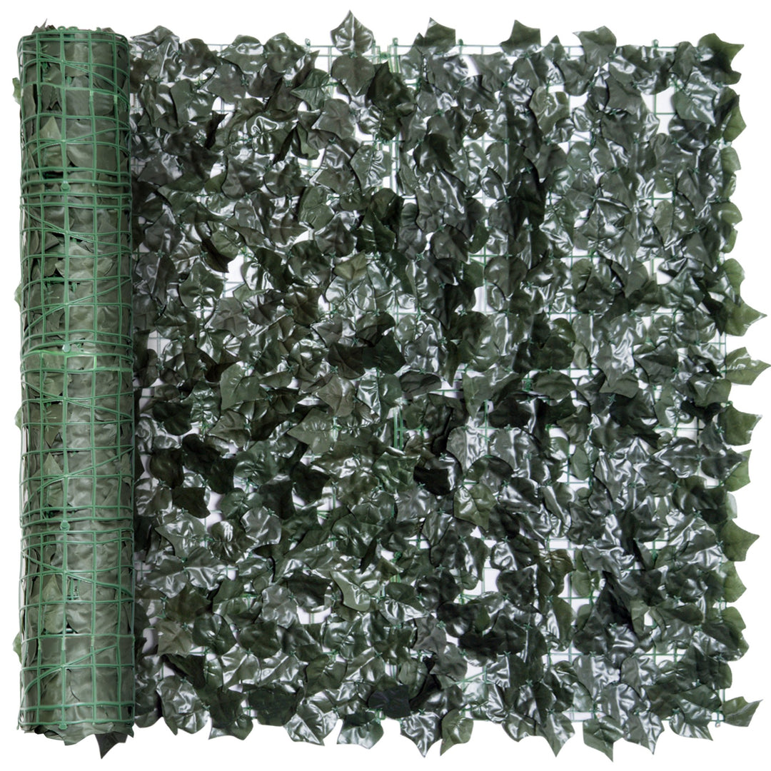 Artificial Leaf Screen Panel, 2.4x1 m-Dark Green
