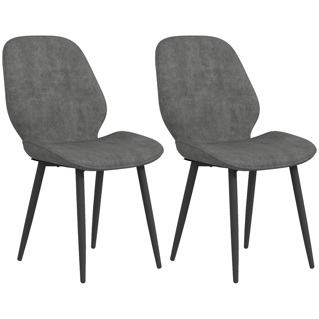 Velvet Dining Chairs, Set of 2 Dining Room Chairs with Metal Legs for Living Room, Dining Room, Grey