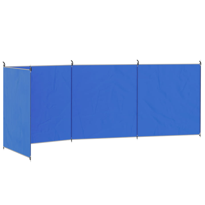 5 Pole Camping Windbreaks, Beach Wind Shield Shelter with Carry Bag 540cm x 150cm