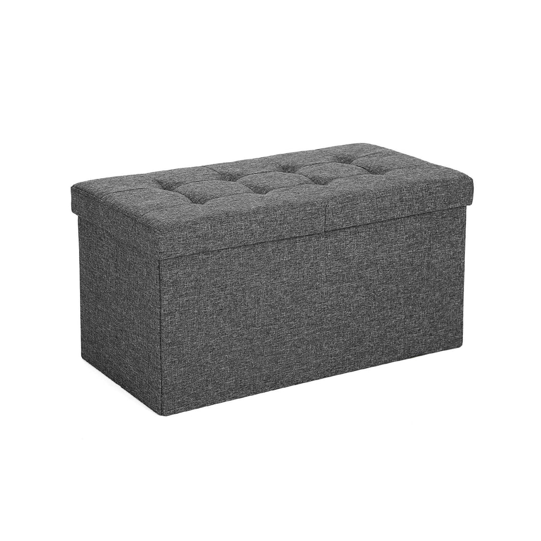 80L Linen Look Ottoman