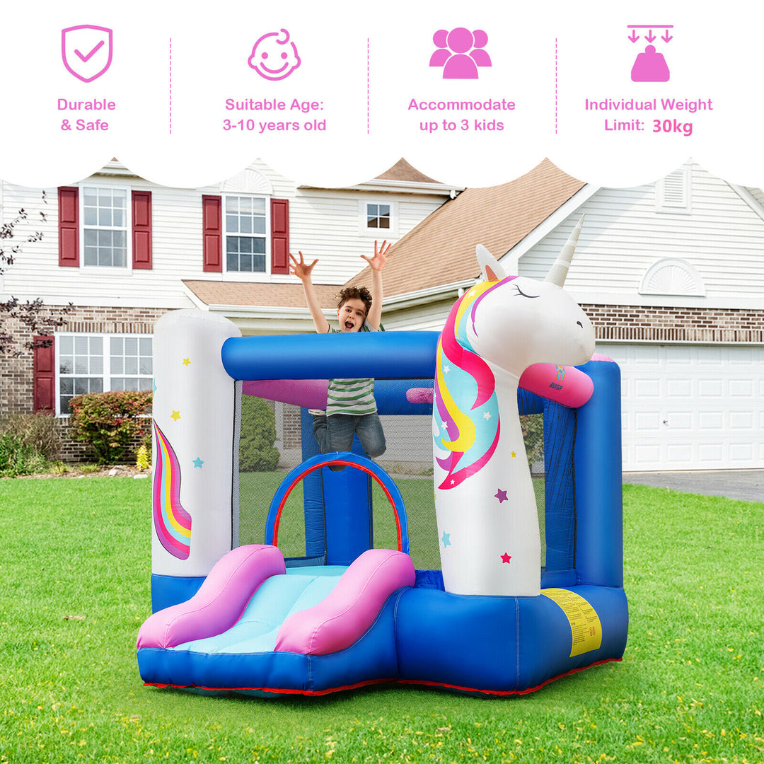 Inflatable Bounce House Unicorn Castle with Slide