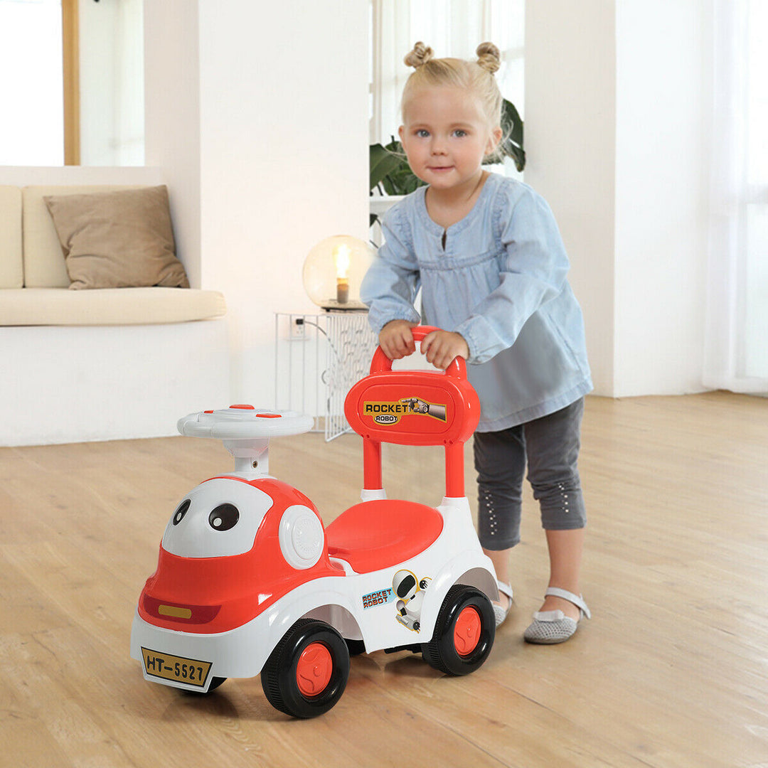 3 in 1 Children Ride-on Push Along Car-Orange