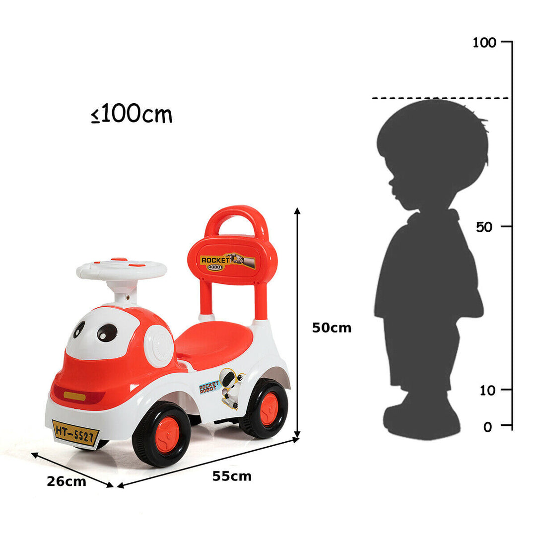 3 in 1 Children Ride-on Push Along Car-Orange