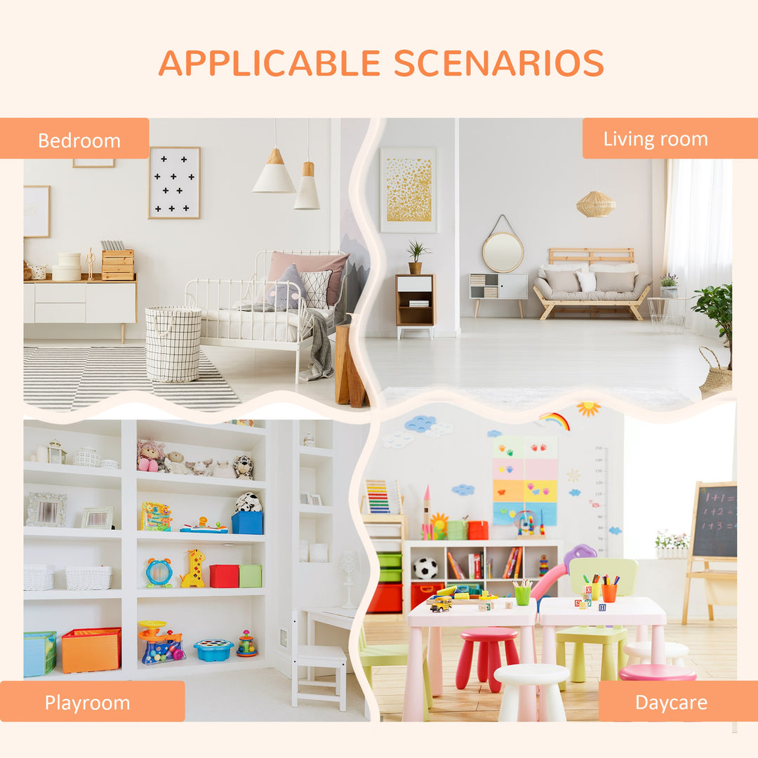 Kids Storage Unit Toy Box Organiser Book Shelf with shelves, storage cabinets, storage boxes, and storage baskets, Orange