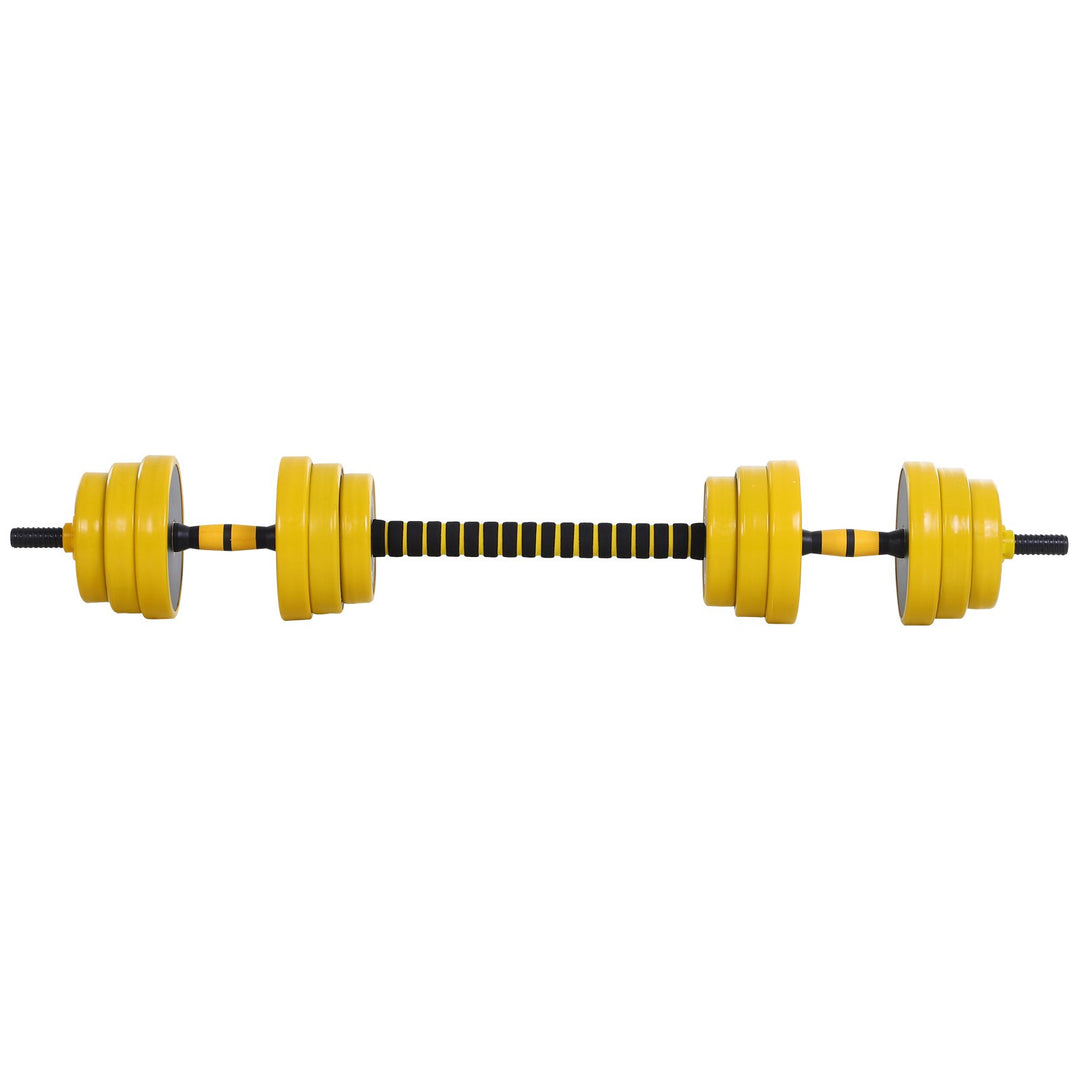 25KGS Dumbbell & Barbell  Adjustable Set Plate Bar Clamp Rod Home Gym Sports Area Exercise Ergonomic