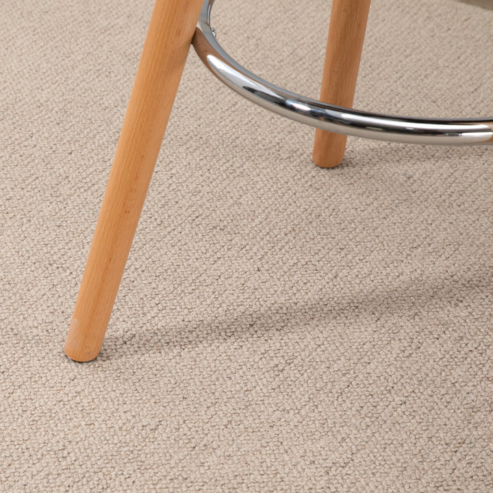 Bar stool Set of 2 Armless Upholstered Counter Height Bar Chairs with Wood Legs &amp; Footrest, Grey