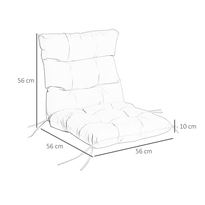 Garden Back Chair Cushion, Comfortable Patio Seat Cushion Pad with Backrest for Outdoor &amp; Indoor Use