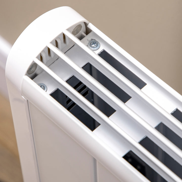 Convector Radiator Heater, Quiet Panel Heater, Freestanding or Wall-mounted Portable Electric Heater with Window Opening Detection White