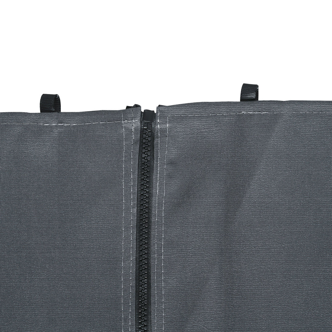 Outsunny Replacement Gazebo Curtain 4-Panel Sidewalls with Zipper for 3 x 3 (M) Yard Gazebos Canopy Tent Dark Grey