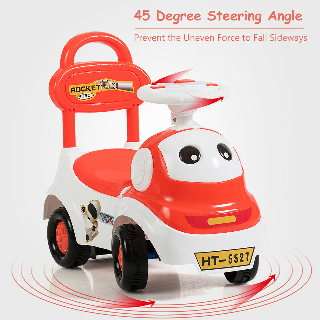 3 in 1 Children Ride-on Push Along Car-Orange