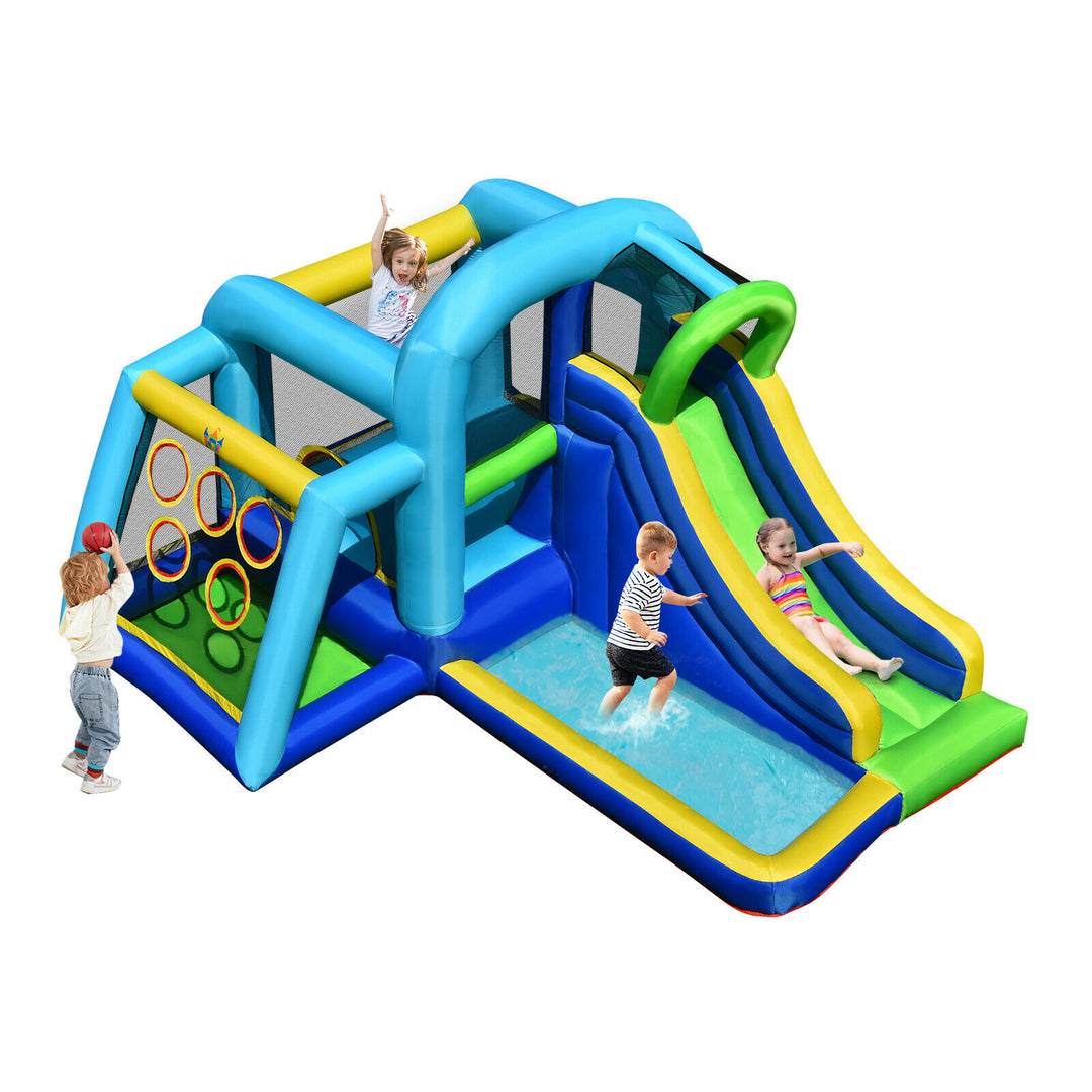 Inflatable Water Bouncy House with Slide and Ball Pit