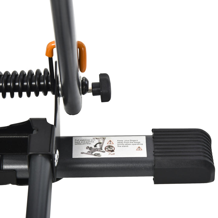 Foldable Bike Storage Stand Parking Rack Fit Max. 5.5cm Wide Wheel Metal Nylon Black