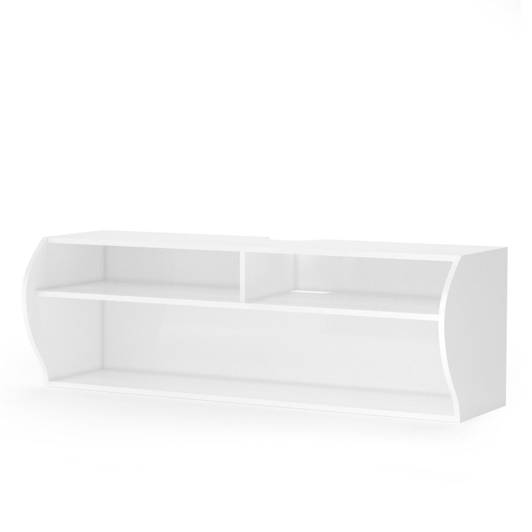 Wall-Mounted TV Stand Floating Cabinet Media Centre-White