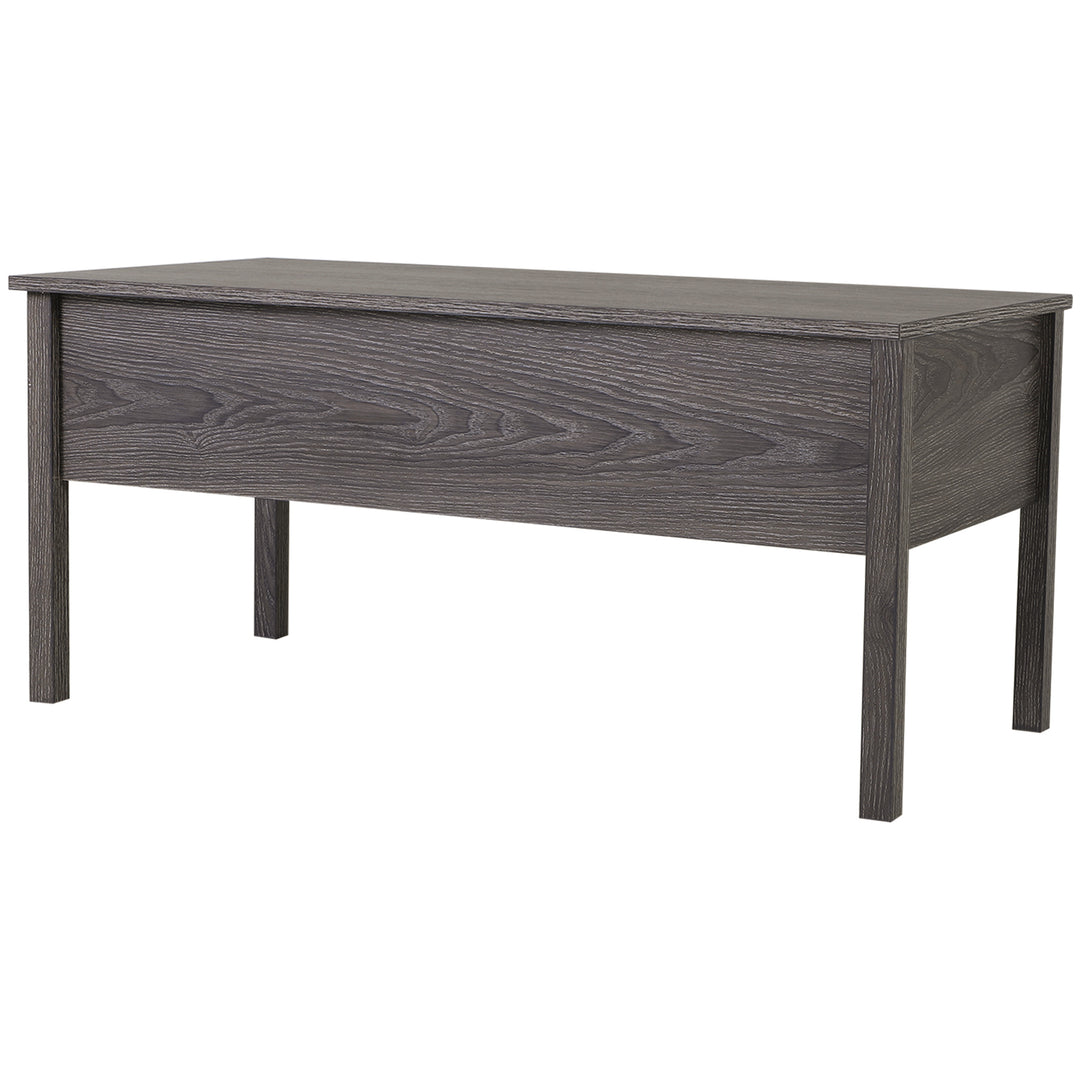 Modern Lift Top Coffee Table with Storage Compartment Convertible Tea Desk Floating Retractable Table Home Office Living Room Furniture Tan