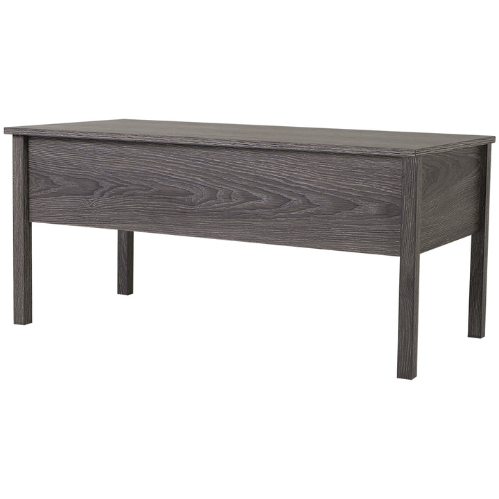 Modern Lift Top Coffee Table with Storage Compartment Convertible Tea Desk Floating Retractable Table Home Office Living Room Furniture Tan