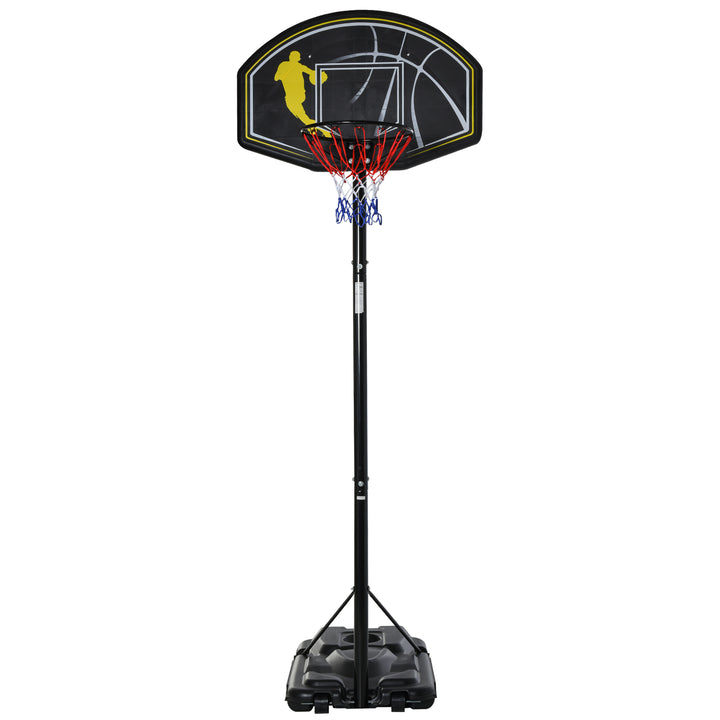 Fully Adjustable Free Standing Portable Basketball Stand Garage Net Hoop Backboard Outdoor Adult Senior Sports Fun Games w/ Wheels