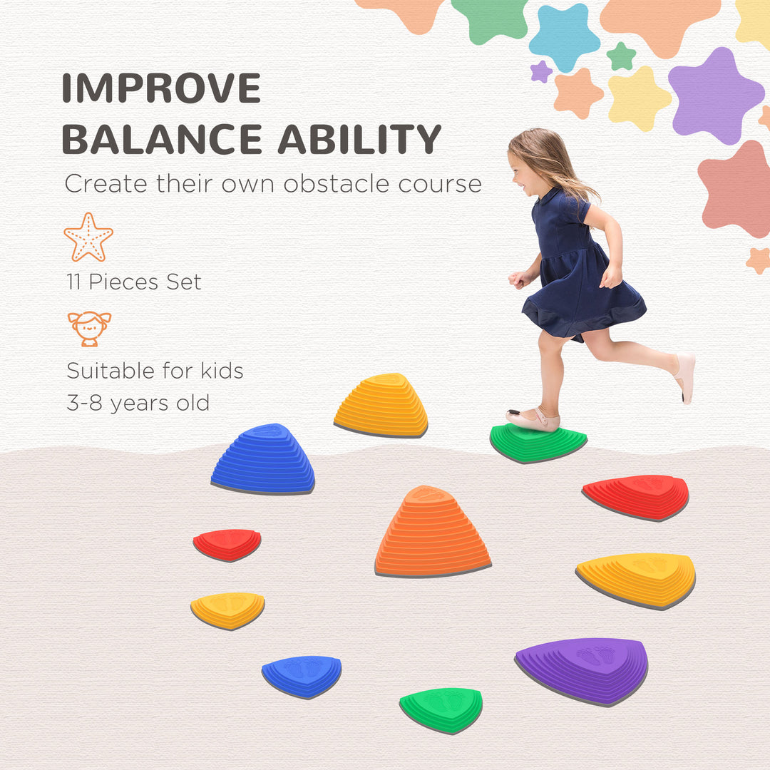 Stepping Stones, Sensory Play, Stackable, Non-Slip Kids Obstacle Course