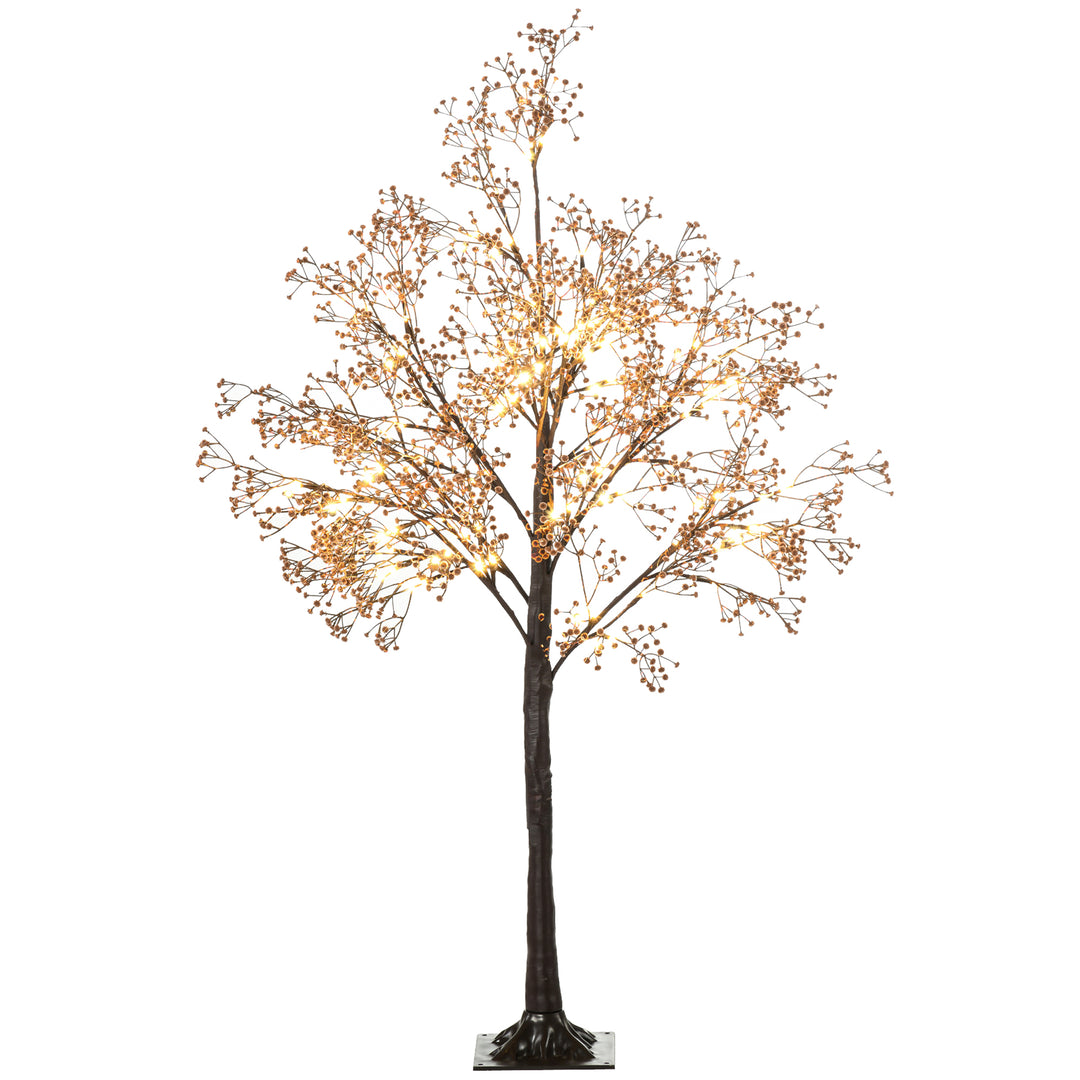 4ft Artificial Gypsophila Blossom Tree Light with 72 Warm White LED Light, Baby Breath Flowers for Home Party Wedding, Indoor and Outdoor Use