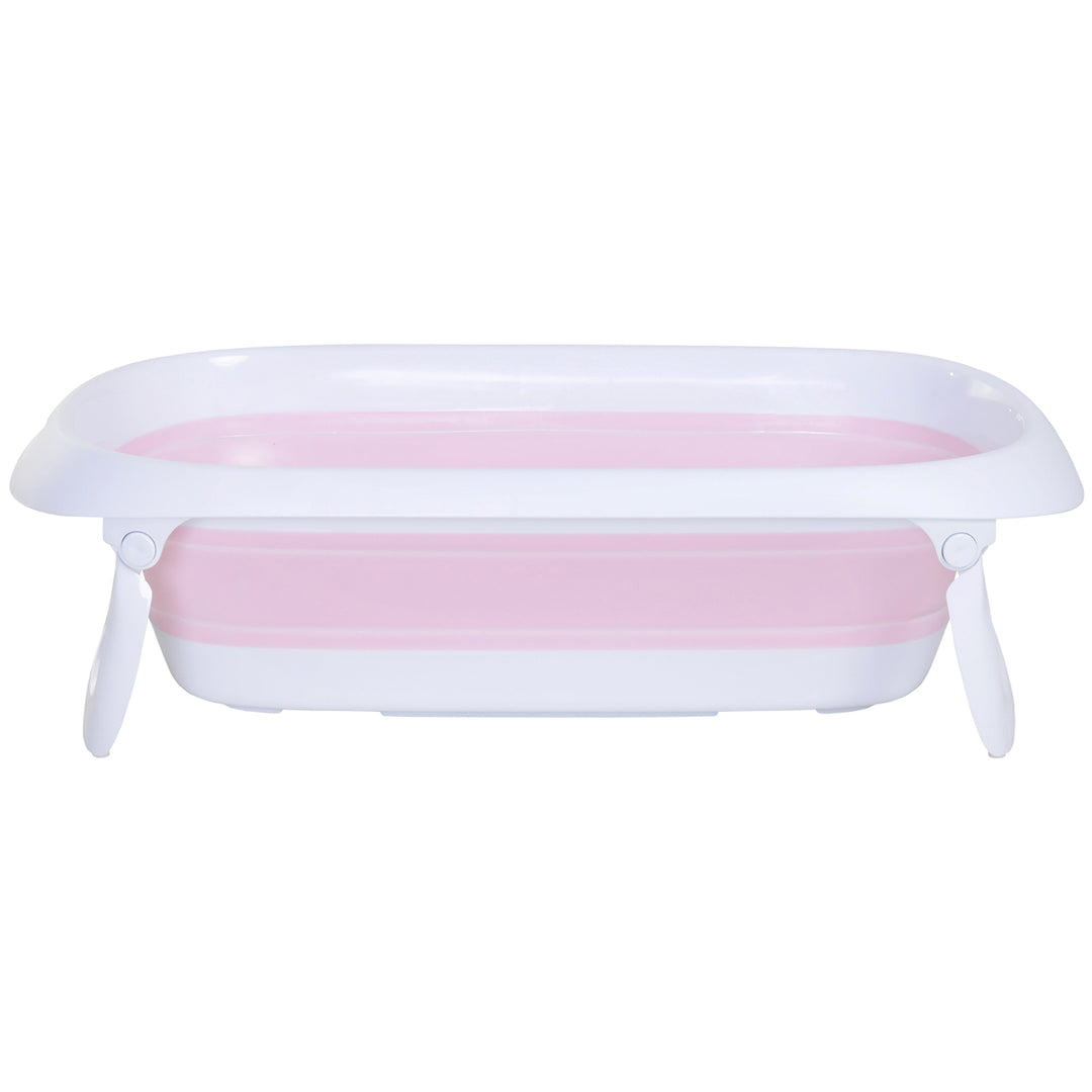 Folding Portable Baby Bathtub Safety Shower w/ Anti-Slip Comfortable Washer Pink