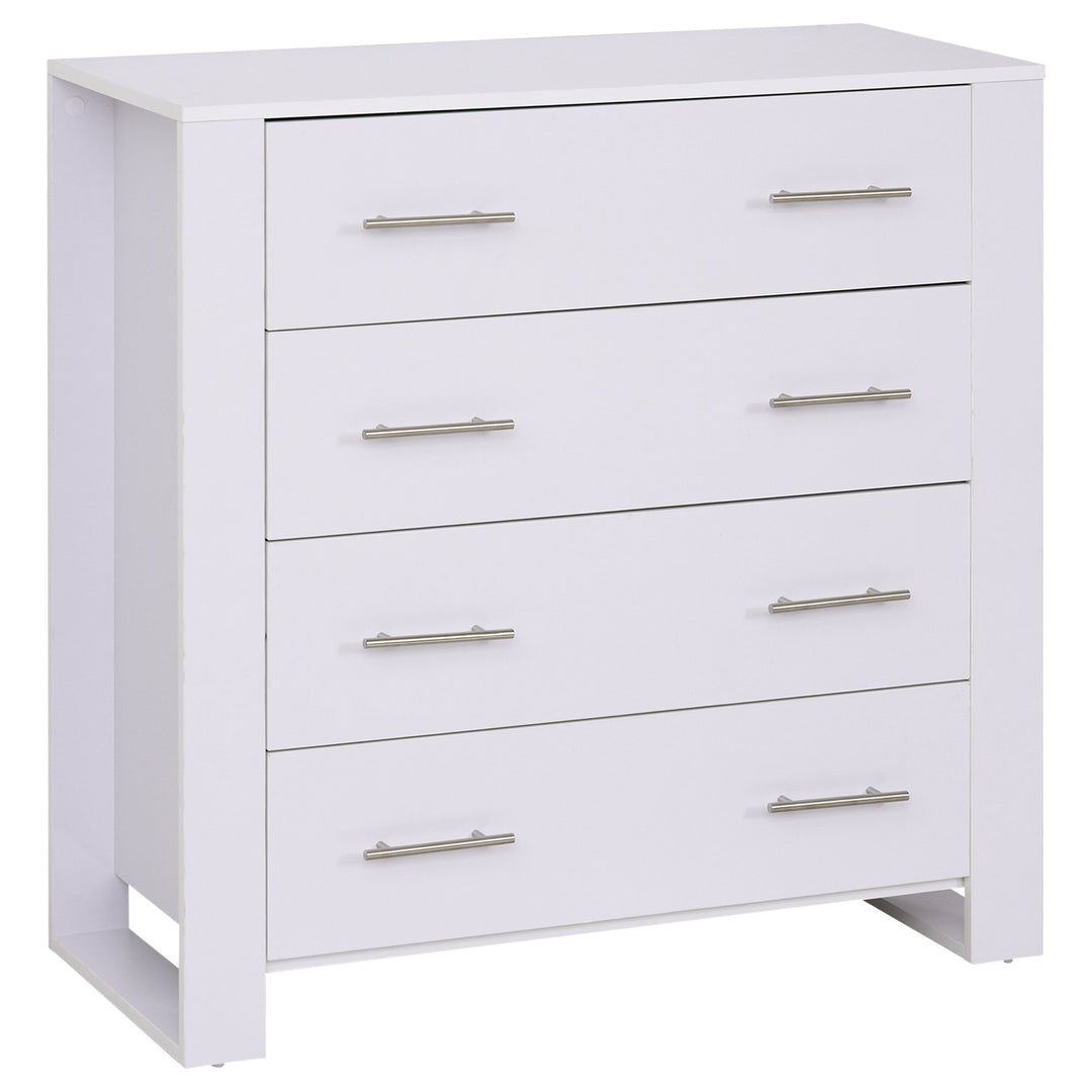 HOMCOM Particle Board 4-Drawer Bedroom Cabinet White