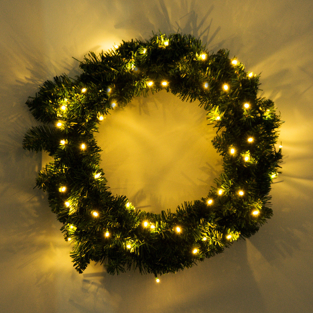 Wreath Decoration, 50 LED Lights