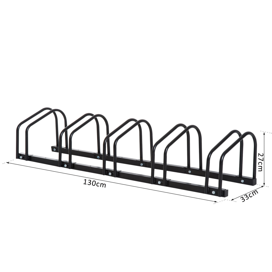 Bike Parking Rack, 130Lx33Wx27H cm, Steel-Black