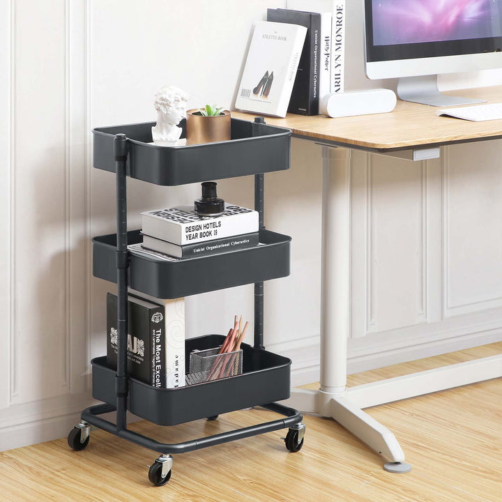 Adjustable Shelves Rolling Cart