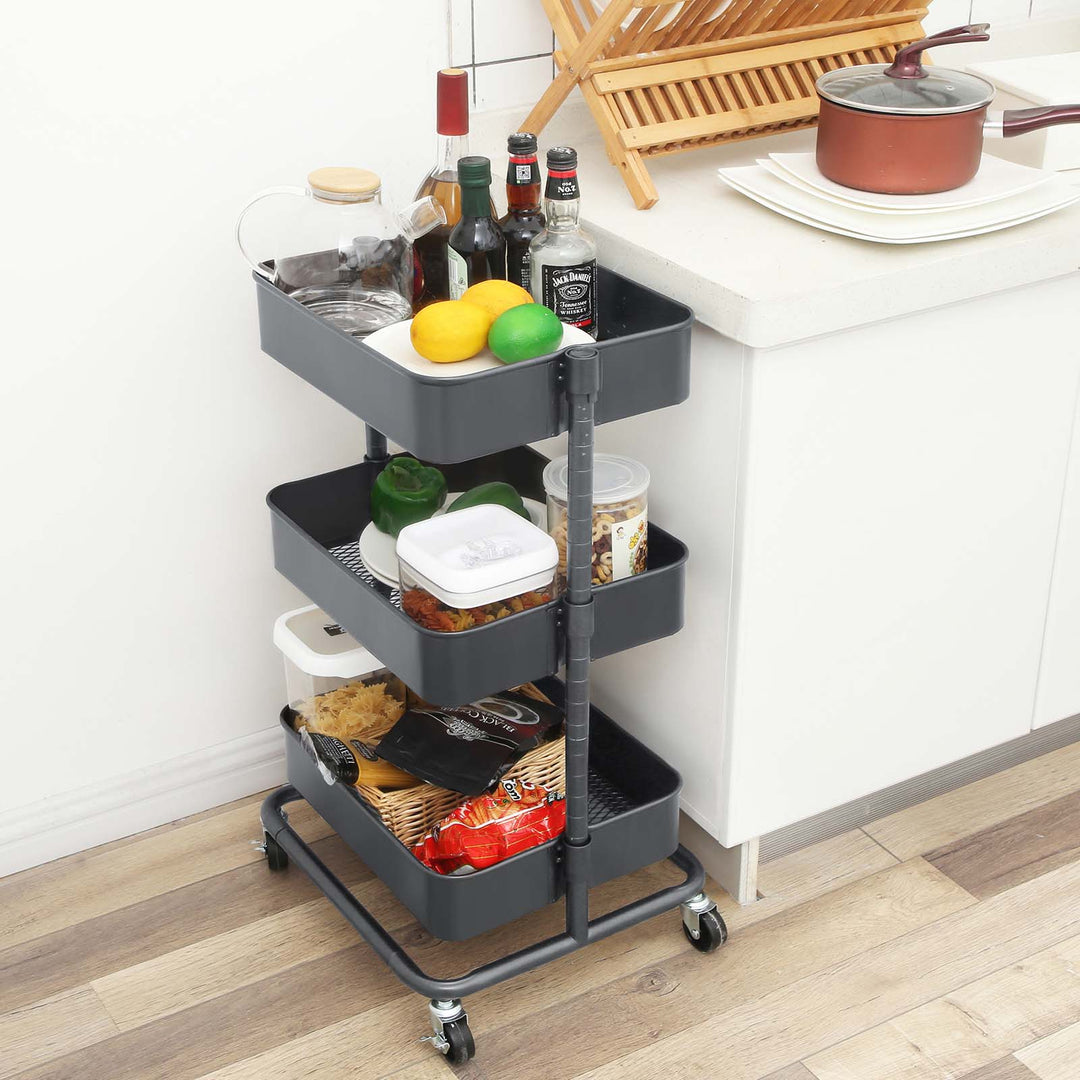 Adjustable Shelves Rolling Cart