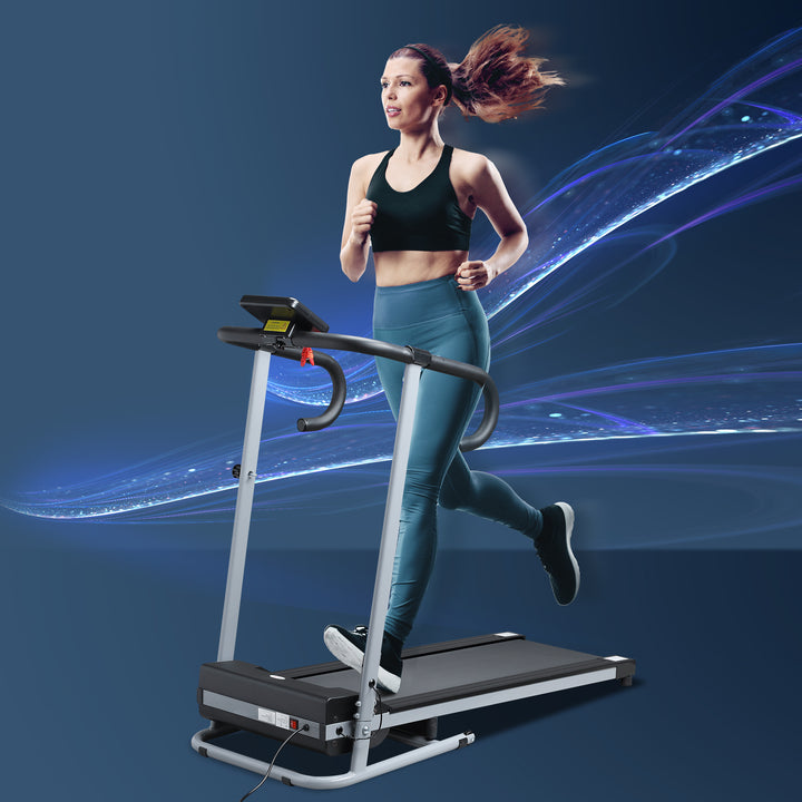 Electric Treadmill, Folding Indoor Cardio Treadmill, LCD Monitor