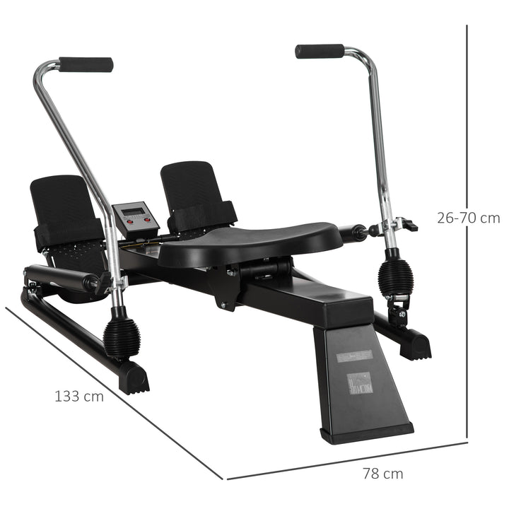 Rowing Machine, Rower with Adjustable Resistances and Digital Monitor for Home, Office, Gym