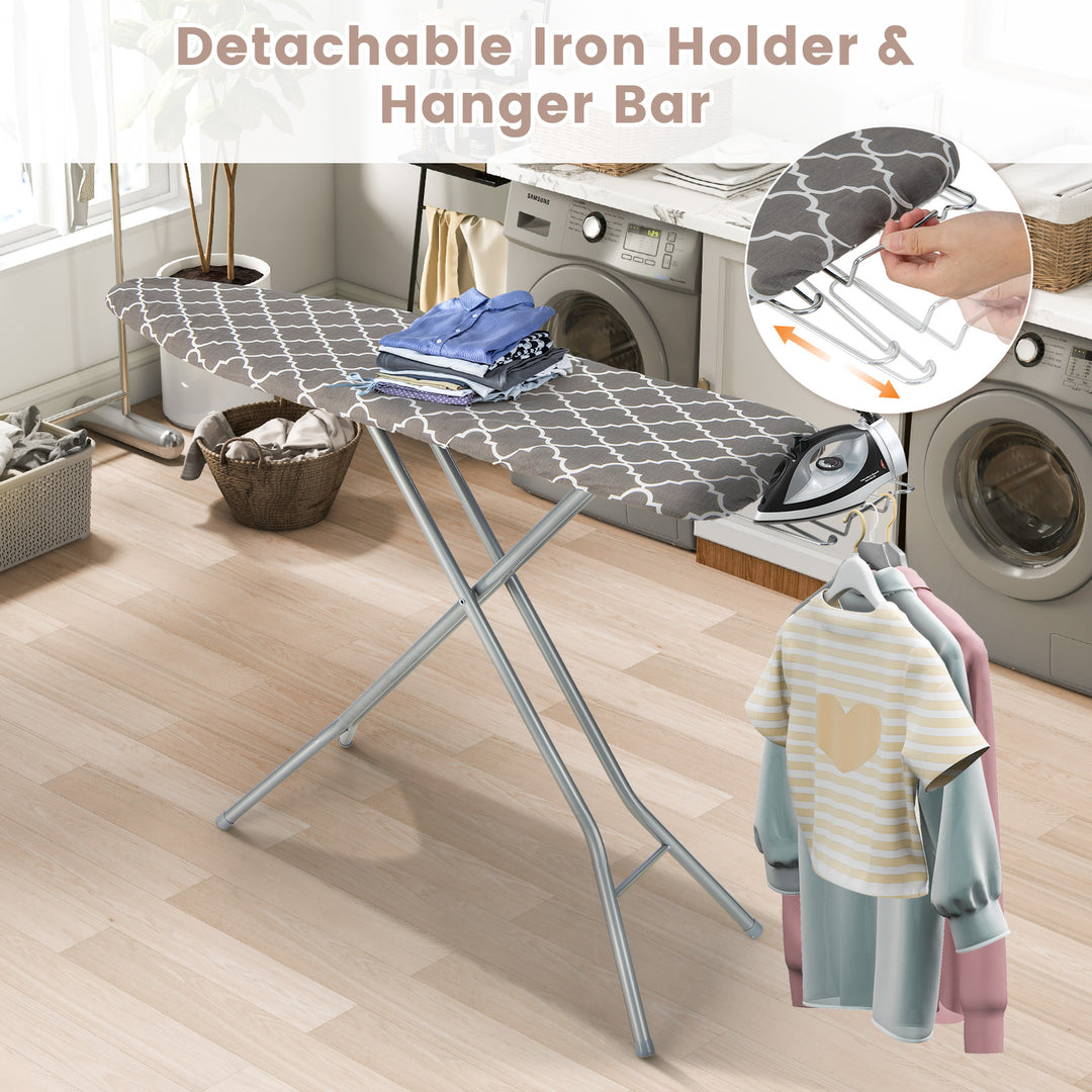 Folding Ironing Board with Extra Cotton Cover-Grey